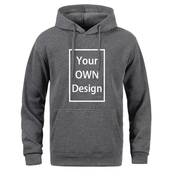 Prispôsobiť svoj Vlastný Dizajn loga Mužov'Hoodies Módne Fleece Bežné Muž Oblečenie Vysokej Kvality Vonkajšie Mužov Hoodies