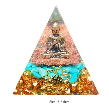 Prírodný Kameň Generátor Energie Orgone Pyramídy Ametyst Peridot Liečivý Kryštál Reiki Čakra Meditácie Nástroje, Dekorácie, Ozdoby