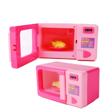 Roztomilý Mini Ružová Mikrovlnná Rúra, Hračky pre Deti, Kuchyňa Predstierať, že Hrať Simulácia Vzdelávaciu Úlohu Hrá Dom Deti Hračky pre deti