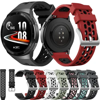 Silikónové Športové Hodinky Remienok Pre Huawei sledovať GT 2e GT 2 E originálne Smartwatch Nahradenie band Náramok 22 mm Náramok Mäkké pásu