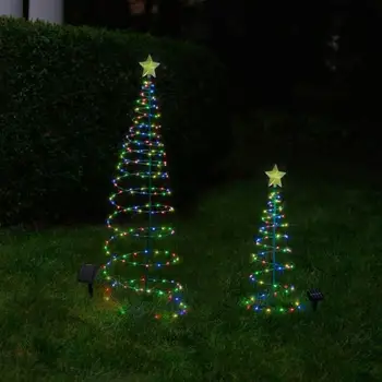 Solárne LED Vianočný Strom Dekorácie String Svetlá Slnečnej Vonkajšie Svetlo Dovolenku Dekor Ornament Skvelý Vianočný Darček Vianoce DIY Dekor