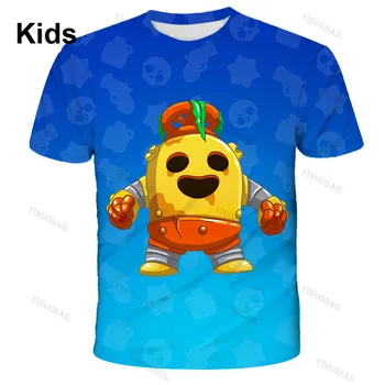 Spike Chcel, 6-19 Rokov Deti Leon Košele strieľačka PRIMO 3D T-shirt Chlapcov Dievčatá Browlings Star Cartoon Topy Teen Oblečenie
