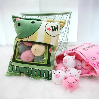 Taška 8pcs sweet candy plyšové hračky simulácia snack hodiť vankúš kawaii sakura králik plyšové kreatívne hračky pre deti/dieťa