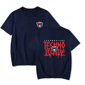 Technoblade Merch T-shirt 2D Tlač Ženy, Mužov, Sušenie Hot Predaj Topy Krátky Rukáv
