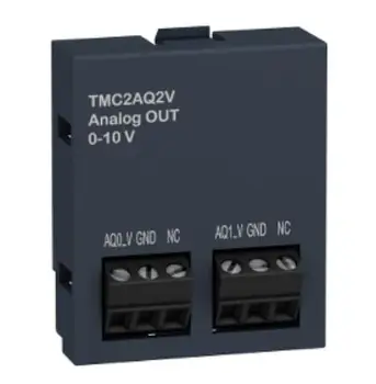 TMC2AQ2V Analógový výstup kazety, Modicon M221, 2 analógové napätie výstupov I/O predĺženie