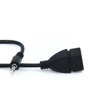 USB Female na 3,5 Muž Audio Konektor AUX Konektor USB 2.0 Adaptér OTG Stereo Audio Converter Žena Zapojte Kábel Typu Auta