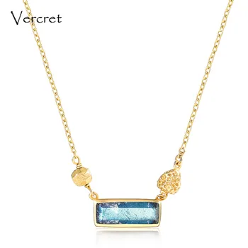 Vercret elegantné labradorit náhrdelník s 925 sterling silver chain náhrdelník ručné dámske šperky darček