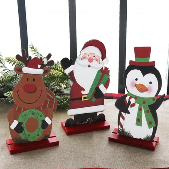 Vianočné dekorácie pre domov drevené remeselné navidad veselé Vianoce 2020 darček tabuľka dekor Vrchol Cristmas nový rok 2021