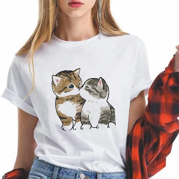 Vtipné Mačku Grafické Teen Fashion Tričko Ženy Mladé Dievčatá, Môžete Robiť Čokoľvek Y2k T-Shirt Harajuku Rodiny Vzhľad Brazília Bežné Dropship