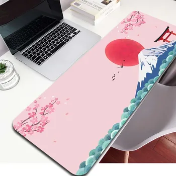 XGZ Japonsko Ružová Cherry Blossom Mount Fuji RGB Hráč Prenosné Herné Príslušenstvo, Svietiace LED Office Klávesnici Počítača Mousepad