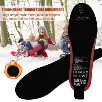 Zimné Elektrickej Vykurovacej Vložky 3,7 V 2100Mah USB Nabíjanie Nohy Teplejšie Bezdrôtové Diaľkové Ovládanie Termostatu Nohy Podložky Môže Byť Rez