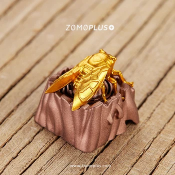 ZOMO PLUS Fantastické Zver Series - Zlaté Cikada Priesvitné Hliníkové Remeselníka Keycap Mechanické Klávesnice Keycap