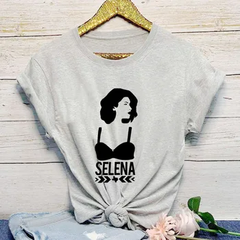 Čistej Bavlny Ženy Tričko Selena Vytlačený Tričko Dámske Krátky Rukáv T-Shirt Ženy, Ženské Šaty, Topy Camisetas