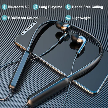 Šport Bluetooth Slúchadlá Neckband Bezdrôtové Slúchadlá S Mikrofónom Nepremokavé Handfree Slúchadlá Slúchadlá na Znižovanie Hluku Pre iPhone